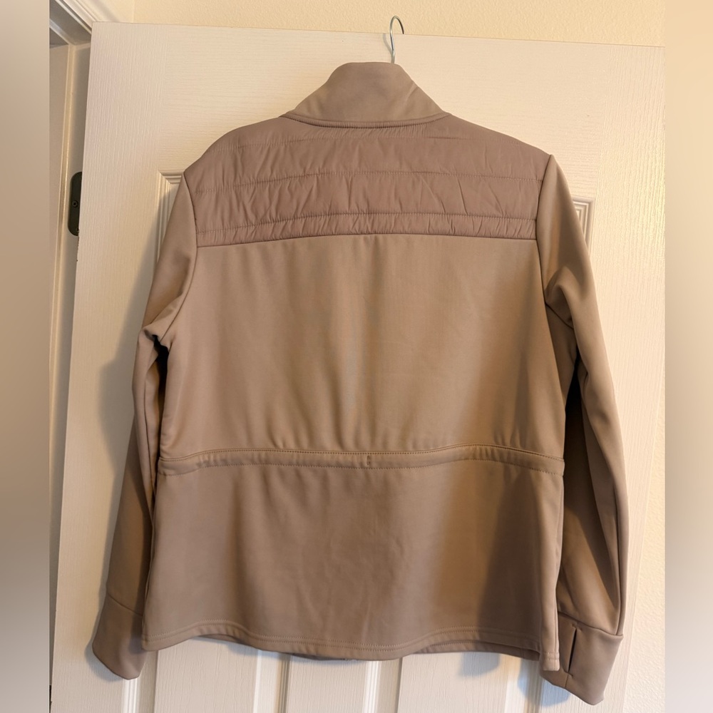NWOT Avia Mixed Media Jacket in Tan Size L - Picture 4 of 5